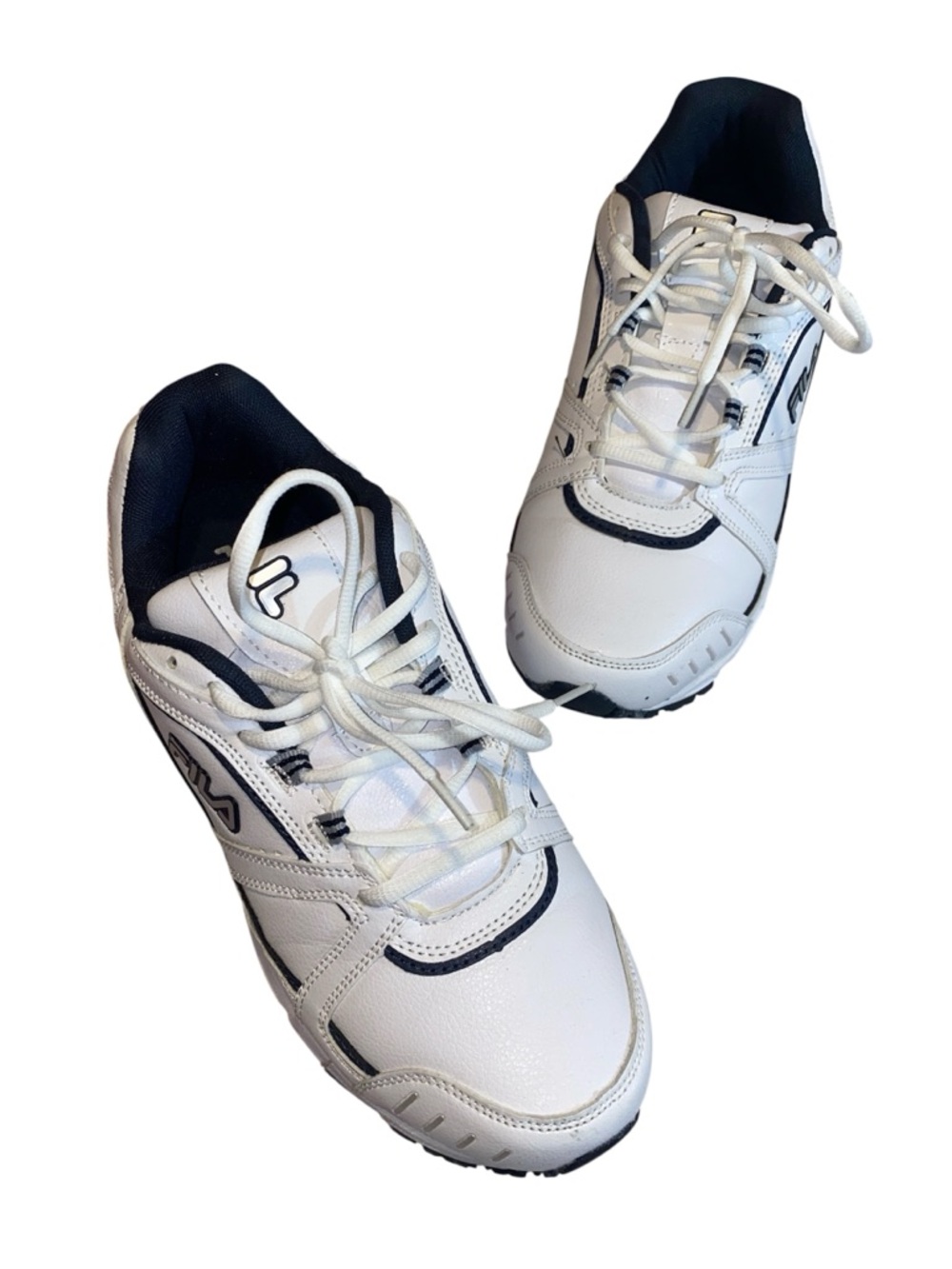 Brand New in Box Men’s FILA White/Black Lace Up Sneakers, Size 10